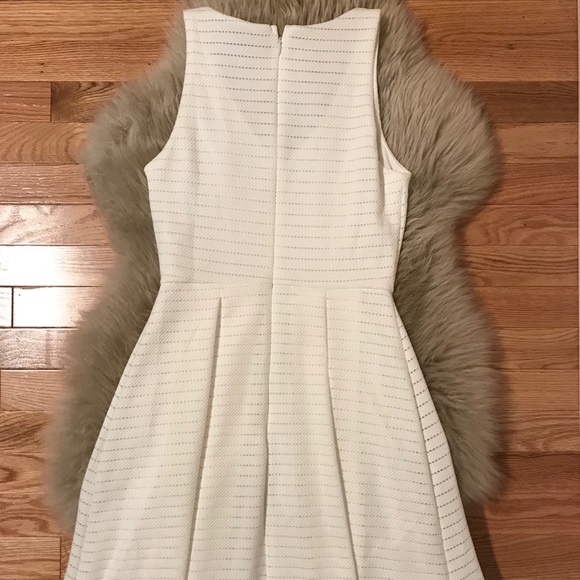 Aqua White Fit and Flare Dress - Picture 2 of 6